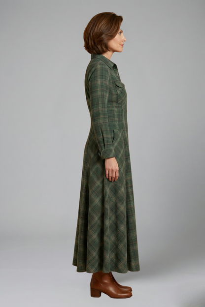 Lila | Elegant Button-Front Maxi Dress