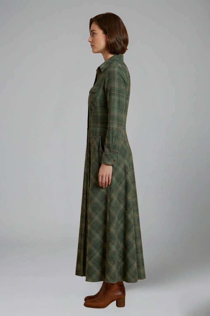 Lila | Elegant Button-Front Maxi Dress