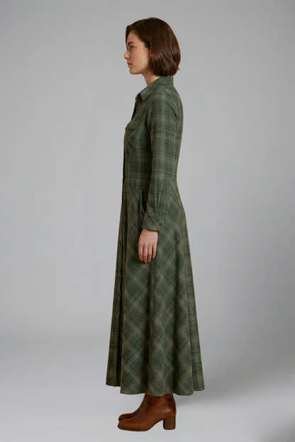Lila | Elegant Button-Front Maxi Dress