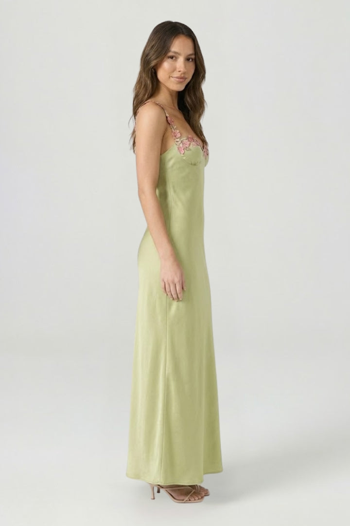 Isla | Floral Embroidered Maxi Dress