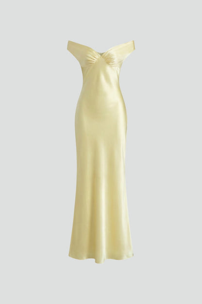 Lena | Off-Shoulder Fitted Maxi Dress