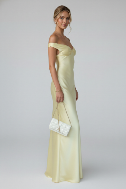 Lena | Off-Shoulder Fitted Maxi Dress