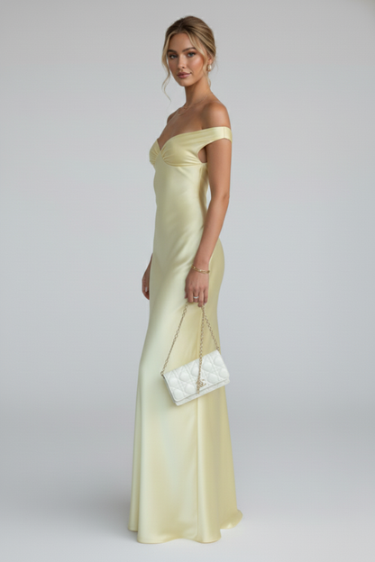 Lena | Off-Shoulder Fitted Maxi Dress