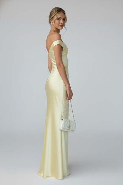 Lena | Off-Shoulder Fitted Maxi Dress