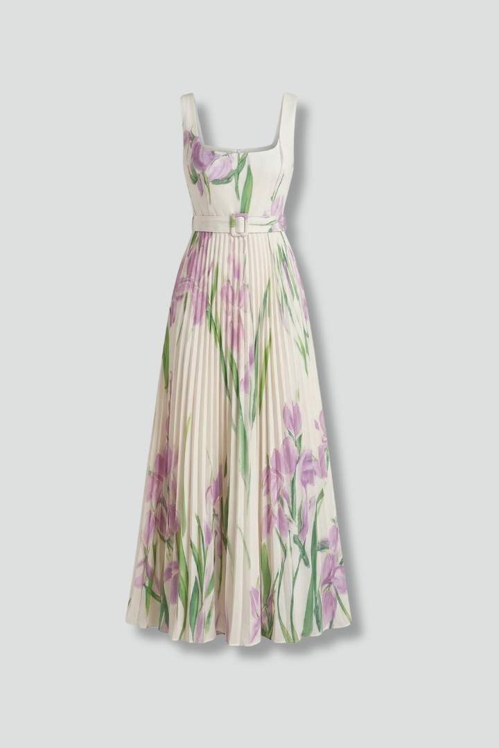 Lila | Elegant Square Neck Maxi Dress