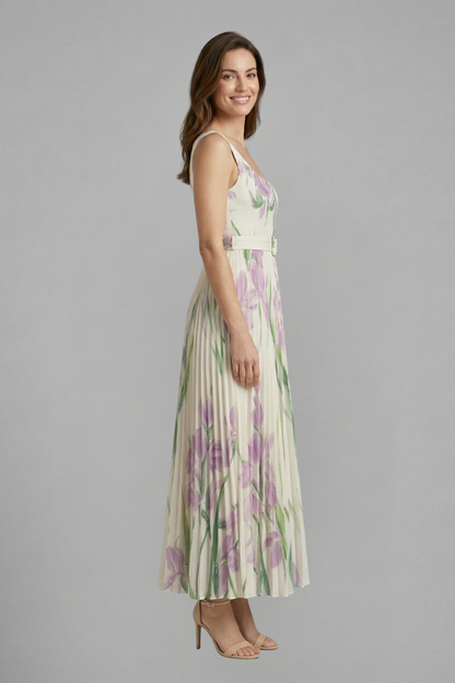 Lila | Elegant Square Neck Maxi Dress