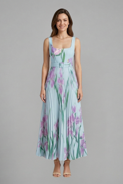 Lila | Elegant Square Neck Maxi Dress