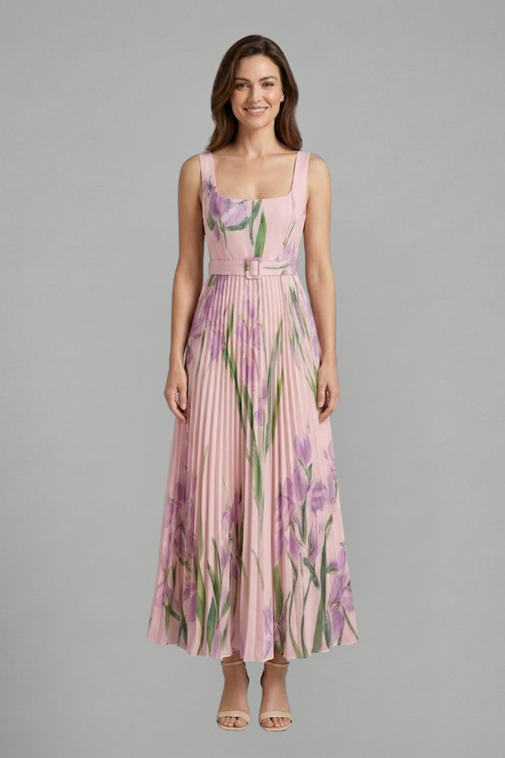 Lila | Elegant Square Neck Maxi Dress