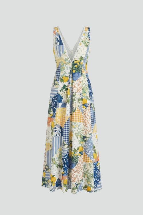 Elena | V-Neck Printed Maxi Dress