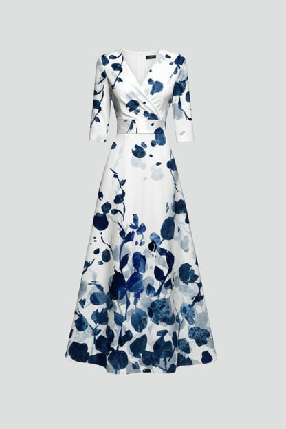 Elena | V-Neck Printed Maxi Dress
