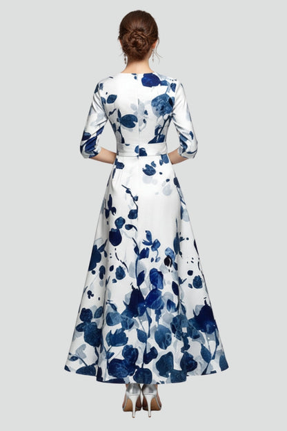 Elena | V-Neck Printed Maxi Dress