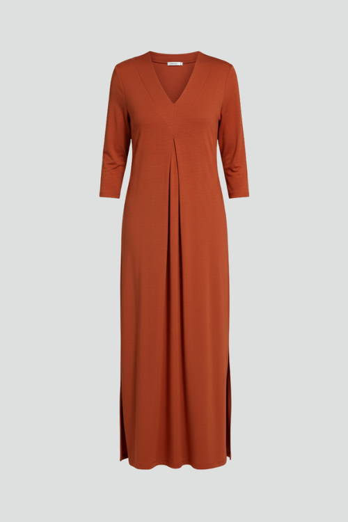 Lila | V-Neck Maxi Dress with Side Slit
