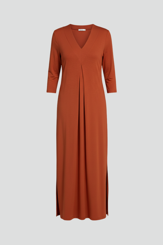 Lila | V-Neck Maxi Dress with Side Slit