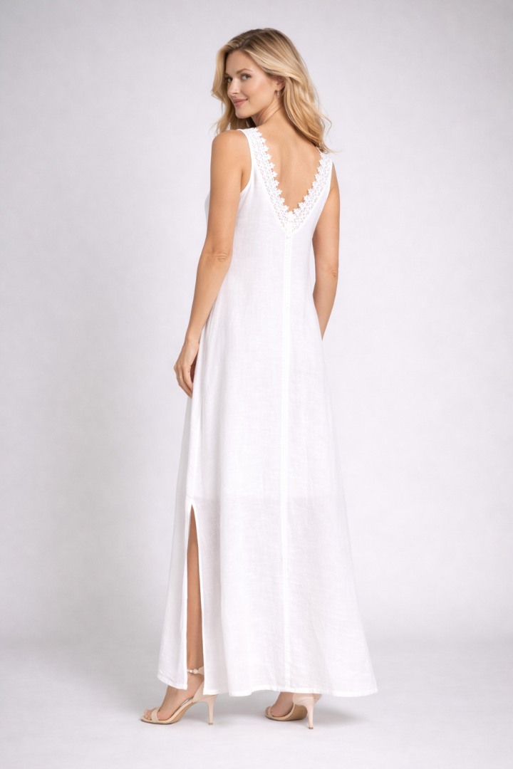 Lila | V-Neck Maxi Dress with Side Slits