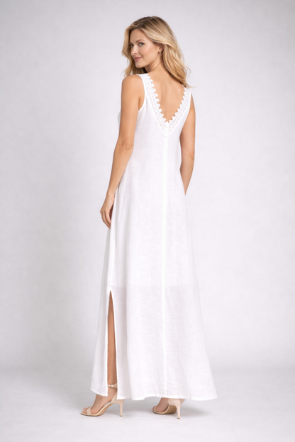 Lila | V-Neck Maxi Dress with Side Slits