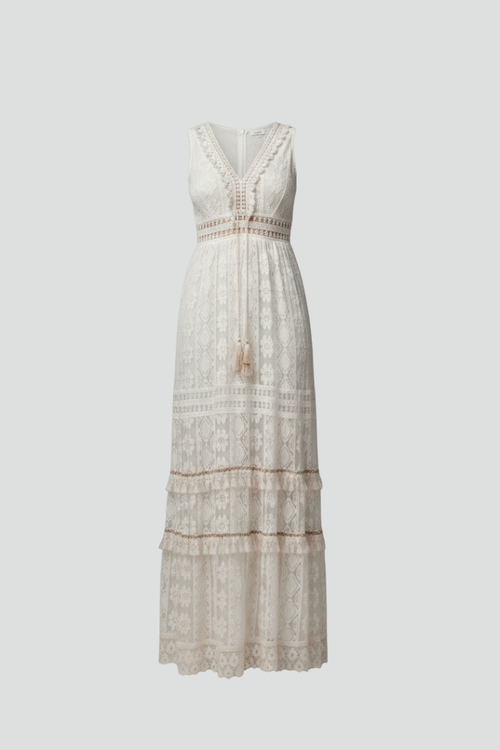 Lena | V Neck Tiered Maxi Dress