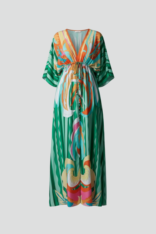 Elena | V Neck Tie-Waist Maxi Dress