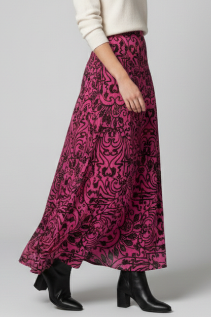 Lila | Printed Maxi Skirt with Elastic Waist