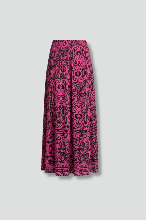 Lila | Printed Maxi Skirt with Elastic Waist