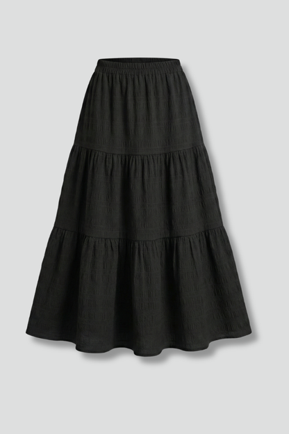 Elena | Tiered Maxi Skirt with Elastic Waist