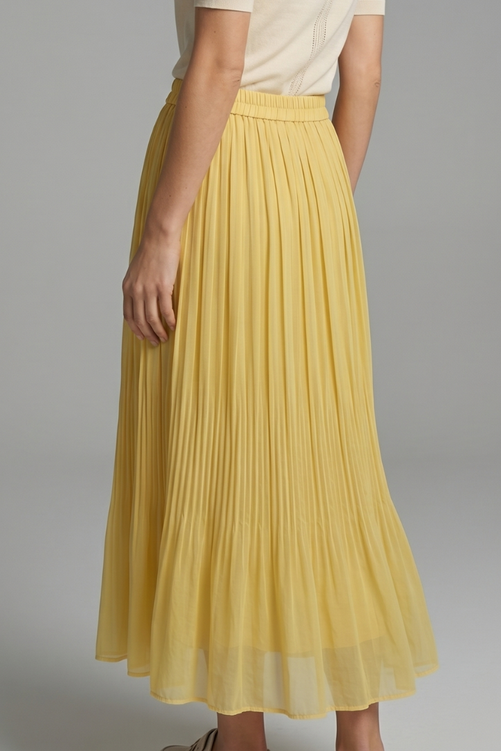 Isla | Pleated Maxi Skirt with Elastic Waistband