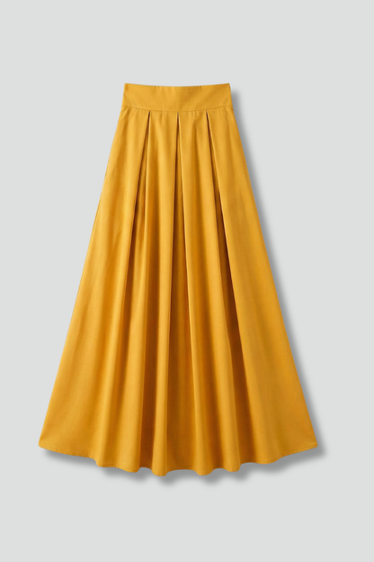 Lila | High-Waisted Pleated Maxi Skirt