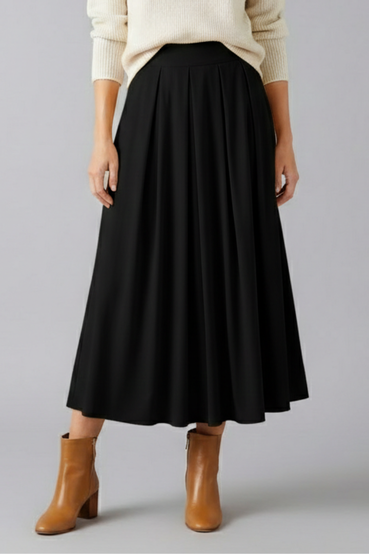 Lila | High-Waisted Pleated Maxi Skirt