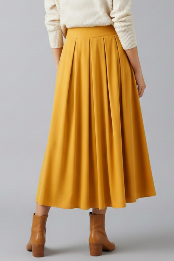 Lila | High-Waisted Pleated Maxi Skirt