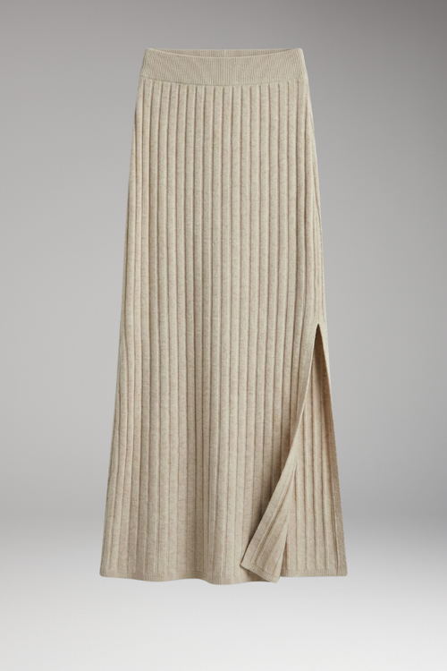 Luna | High-Waisted Maxi Skirt with Side Slit