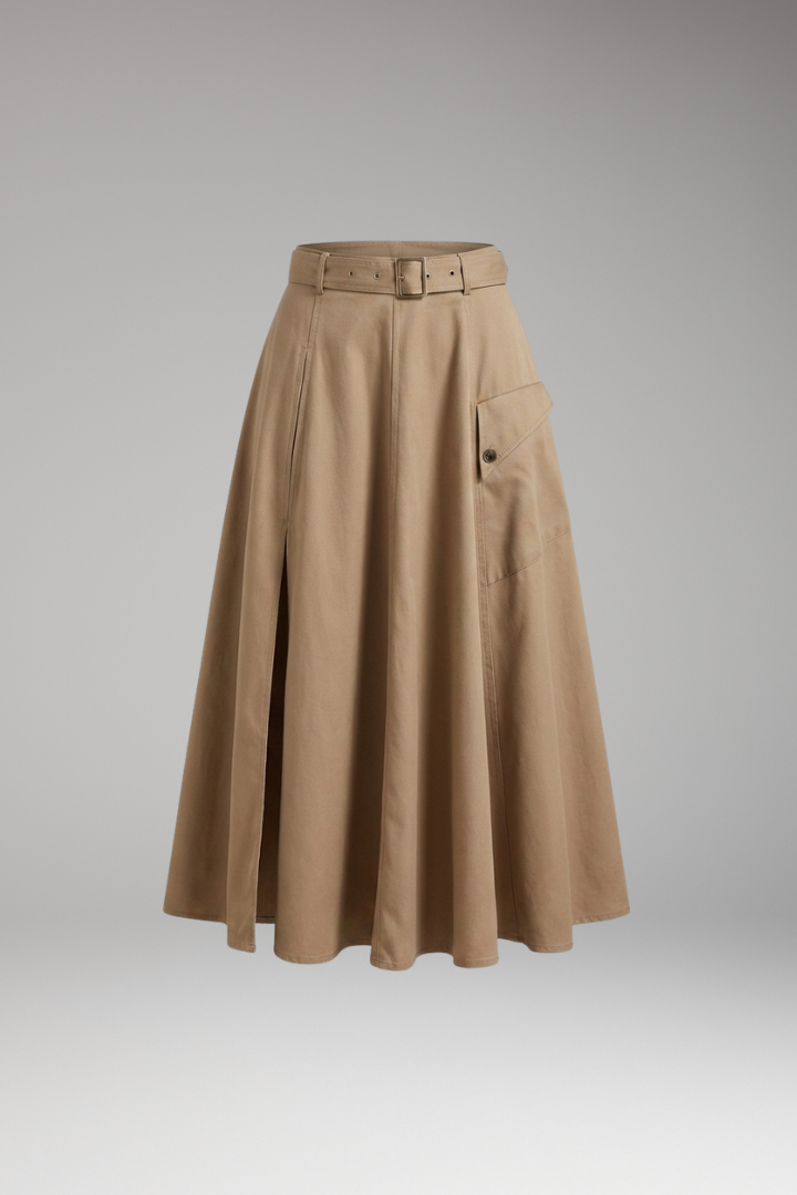 Lila | Chic Maxi Skirt with Side Pockets and High Slit