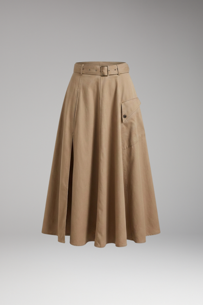 Lila | Chic Maxi Skirt with Side Pockets and High Slit