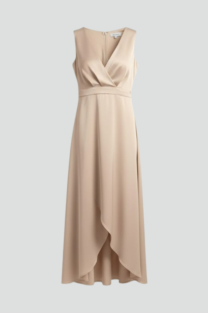 Lena | V Neckline Maxi Wrap Dress