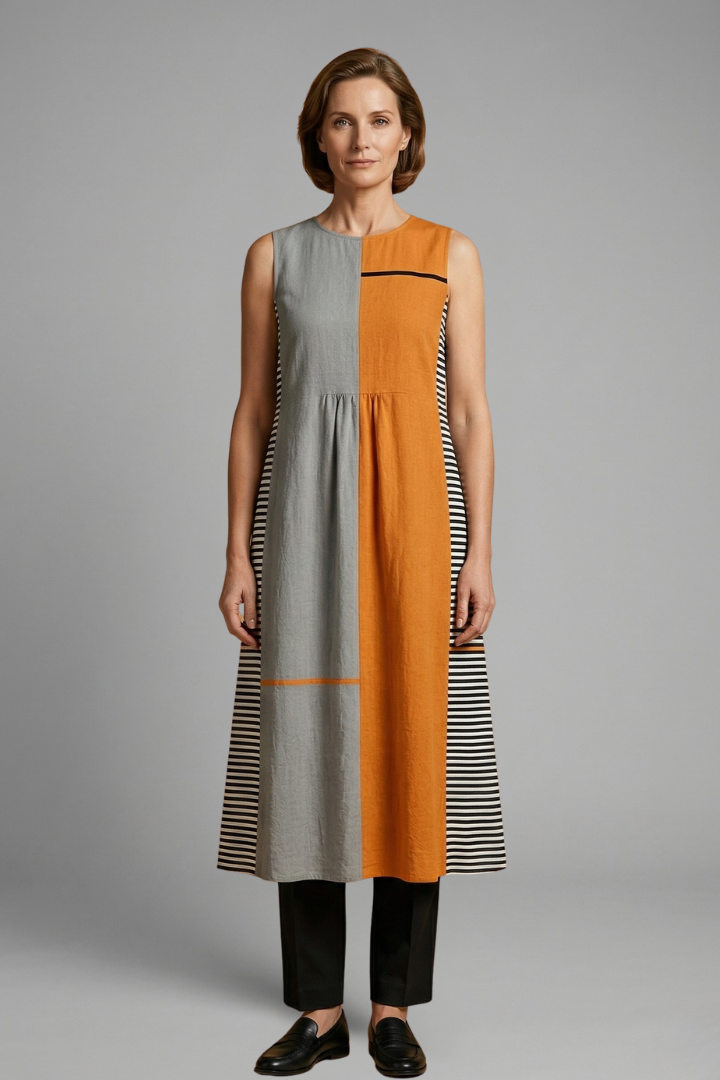 Lena | Effortless Linen Blend Midi Dress