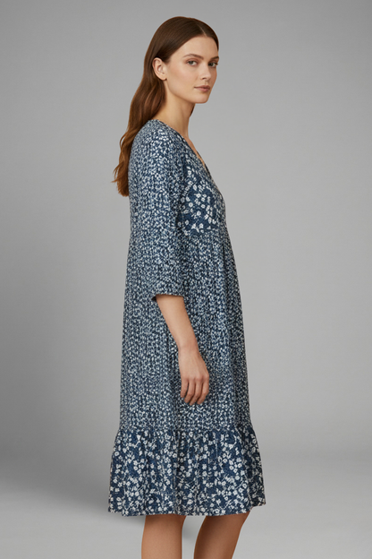Lena | Structured Midi Dress with Plain Surface