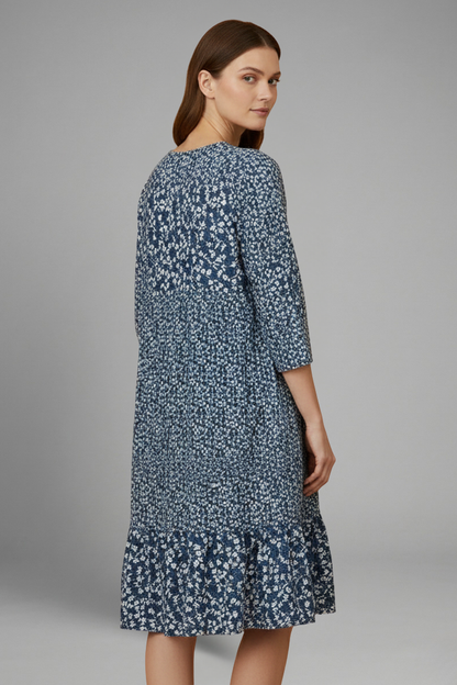 Lena | Structured Midi Dress with Plain Surface