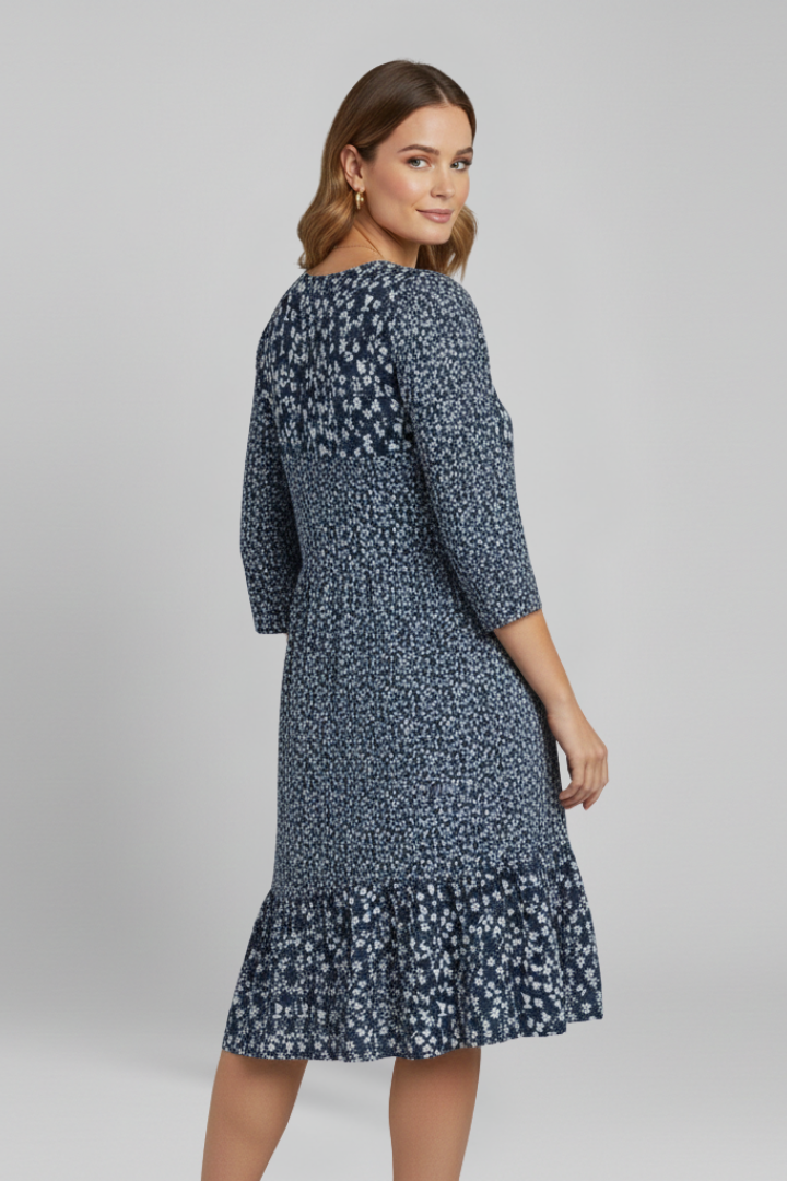 Lena | V-Neck Smocked Midi Dress
