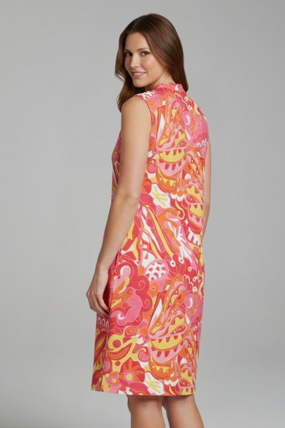Lila | Elegant V Neck Midi Dress with Pockets
