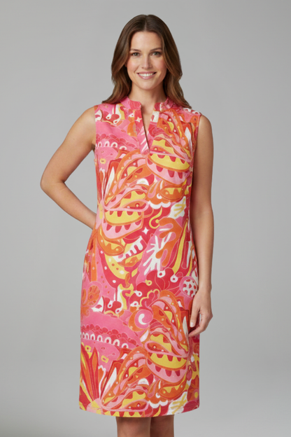 Lila | Elegant V Neck Midi Dress with Pockets