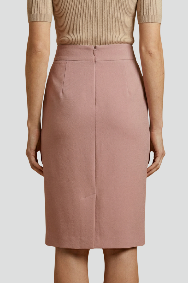Lila | High-Waist Midi Skirt with Back Slit