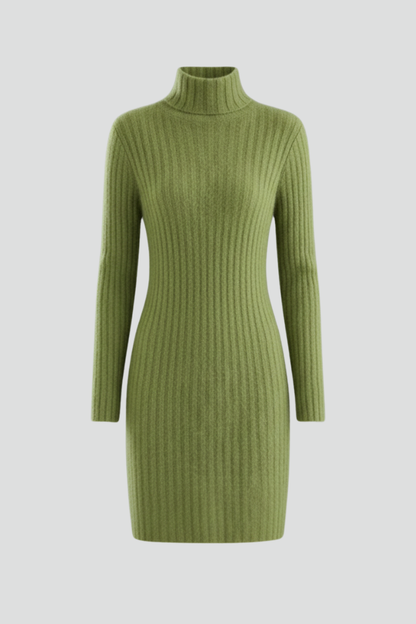 Lena | High Neck Long Sleeve Mini Dress