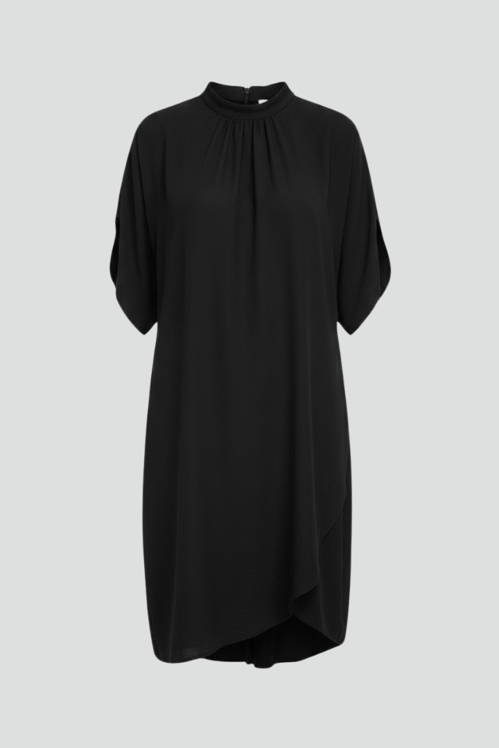 Lila | Mock Neck Mini Dress with Slit Sleeves