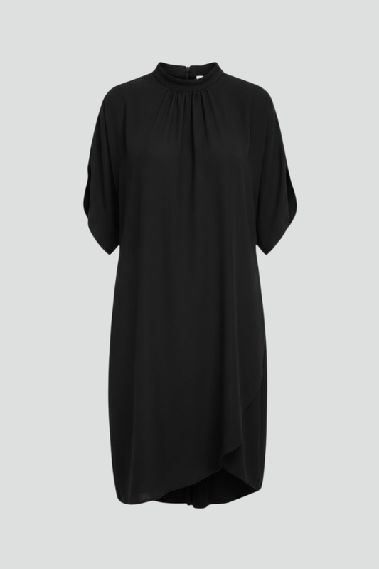 Lila | Mock Neck Mini Dress with Slit Sleeves