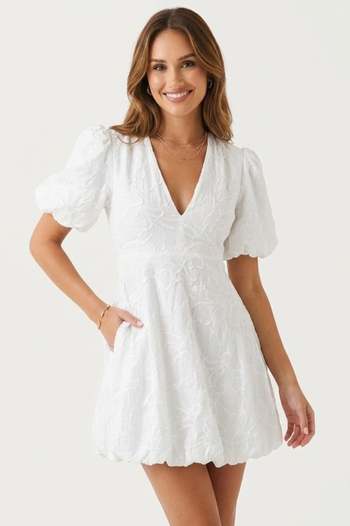Lila | Puff Sleeve Mini Dress