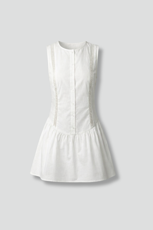 Lila | Chic Mini Dress with Round Neck and Side Cutouts