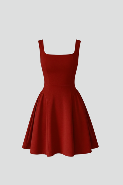 Lena | Chic Square Neck Mini Dress