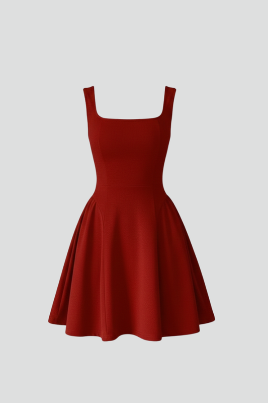 Lena | Chic Square Neck Mini Dress