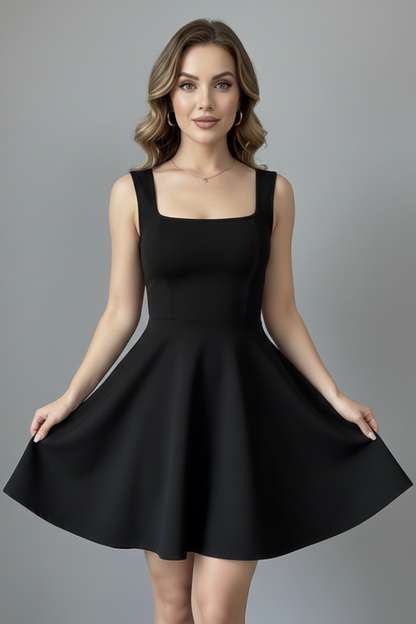 Lena | Chic Square Neck Mini Dress