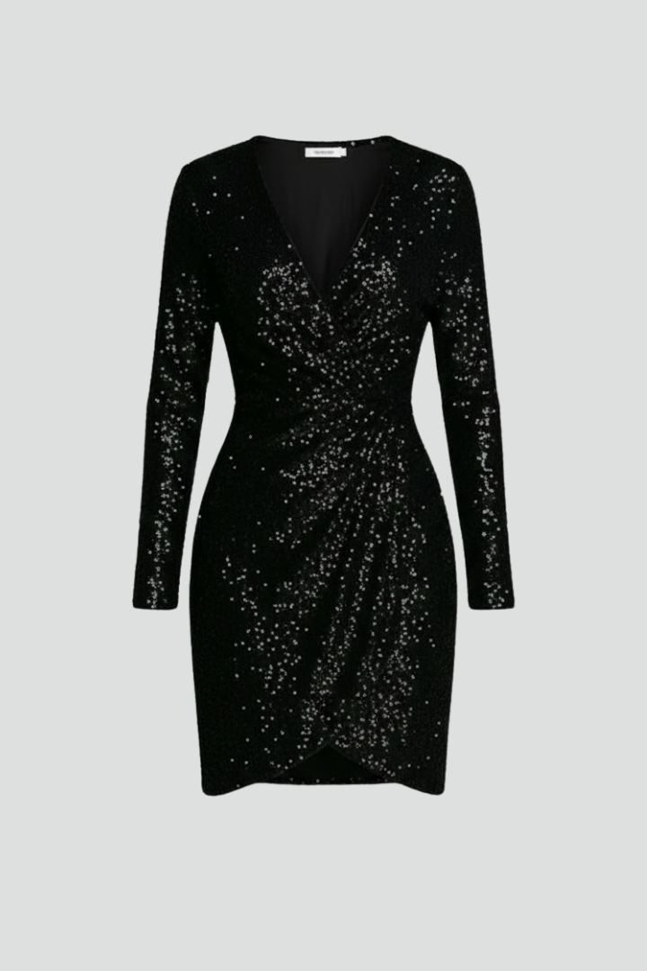 Lila | V Neck Sequin Mini Dress