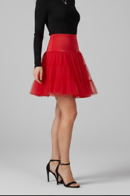Lila | Tiered Mesh Mini Skirt with Elastic Waist
