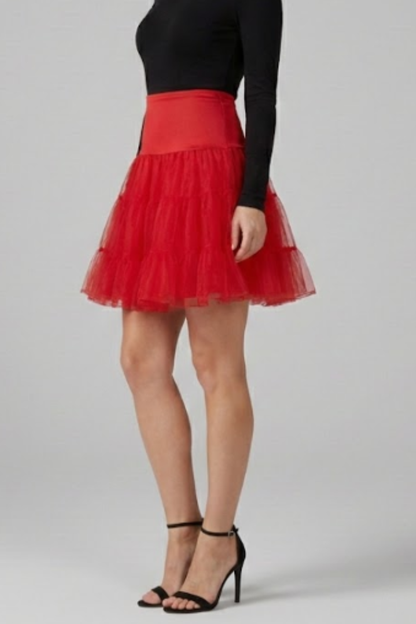 Lila | Tiered Mesh Mini Skirt with Elastic Waist
